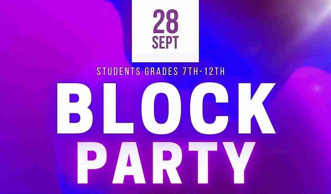 Block Party Sponsored by Cherokee Baptist Association Set for TONIGHT, Wednesday, Sept 28th
