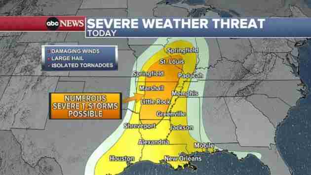 26 million Americans under severe weather threat Saturday - WEIS ...
