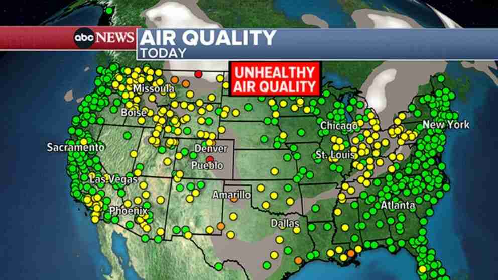 Large areas of US experiencing poor air quality due to Canadian wildfires - WEIS | Local & Area News, Sports, & Weather - Vimarsana News