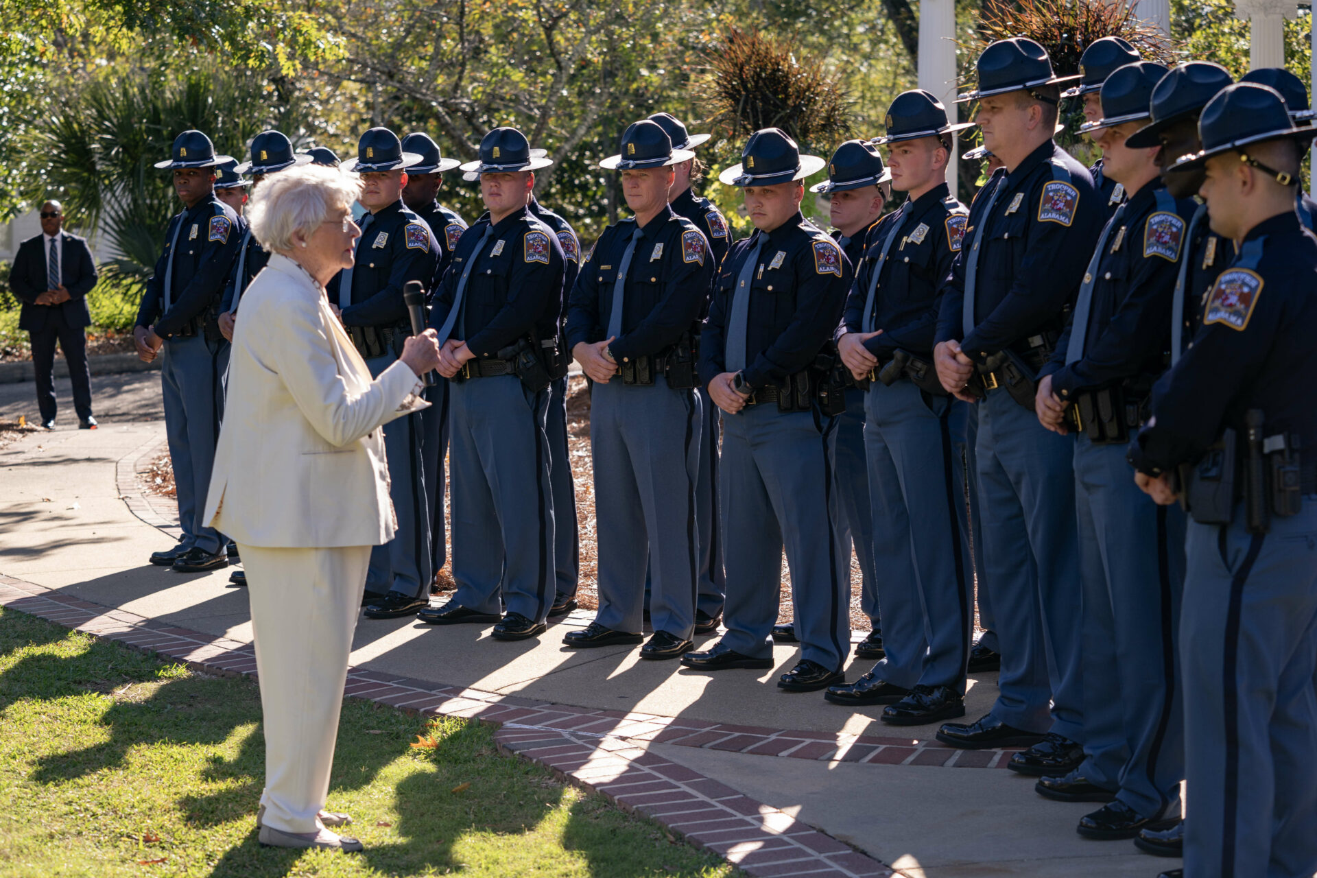 Governor Kay Ivey on Wednesday Hosted the 21 Trooper Trainees Set to Graduate From the  (ALEA)’s Training Center