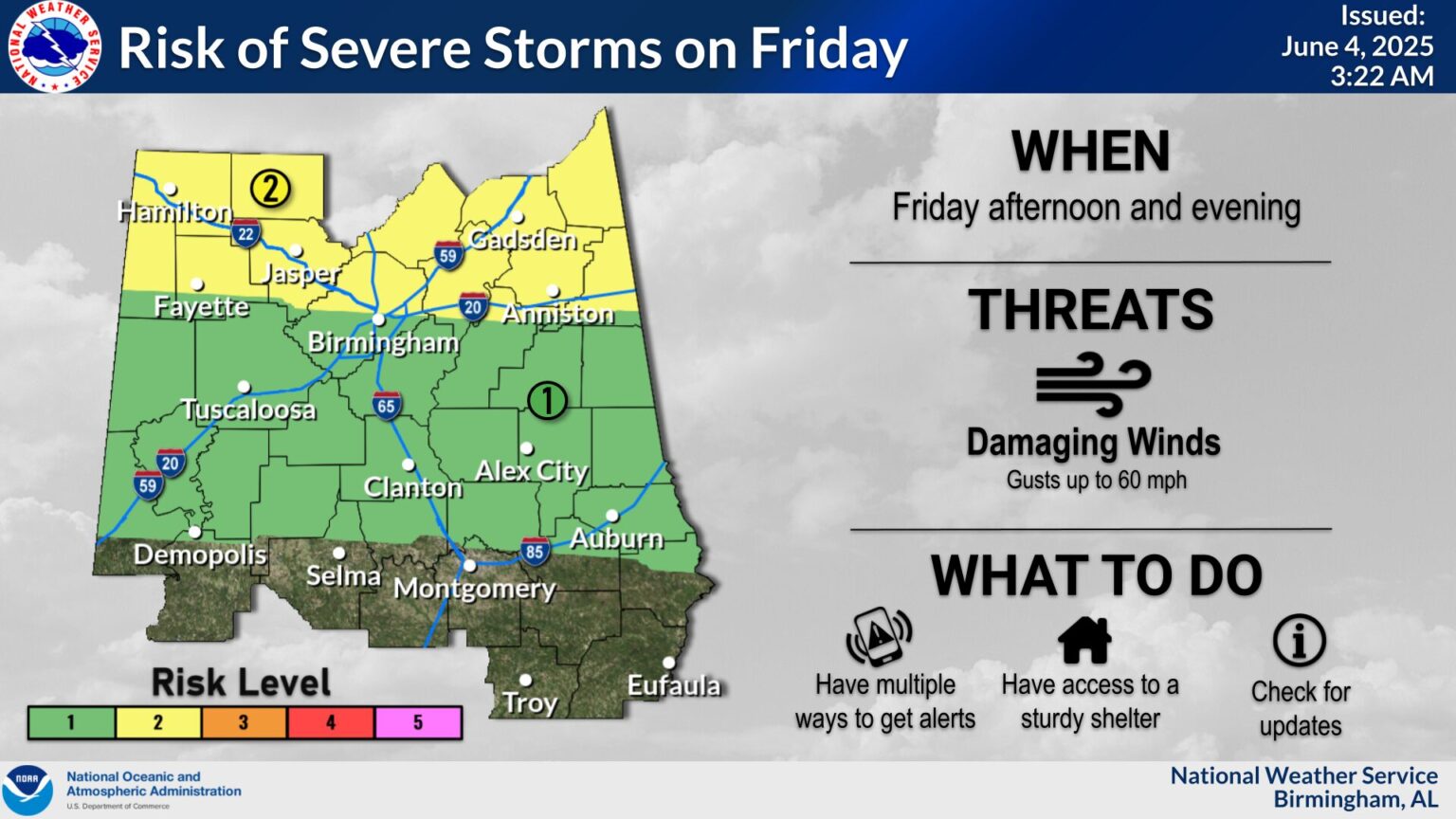 NWS Warns of Severe Weather Threat for Friday and Saturday - WEIS ...