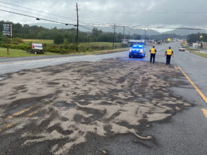 Oil Spill Causes Traffic Delays on Highway 77 in Southside