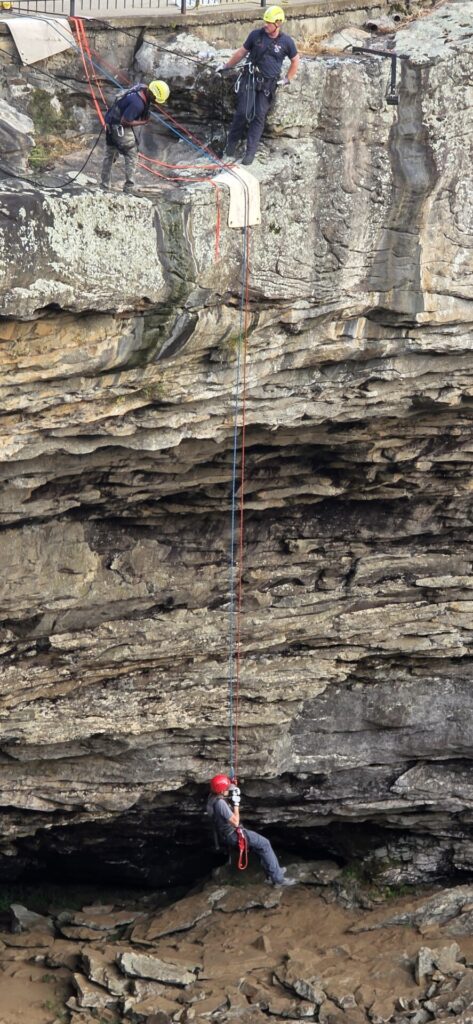 Gadsden Firefighters Complete Advanced Rope Rescue Training at Noccalula Falls