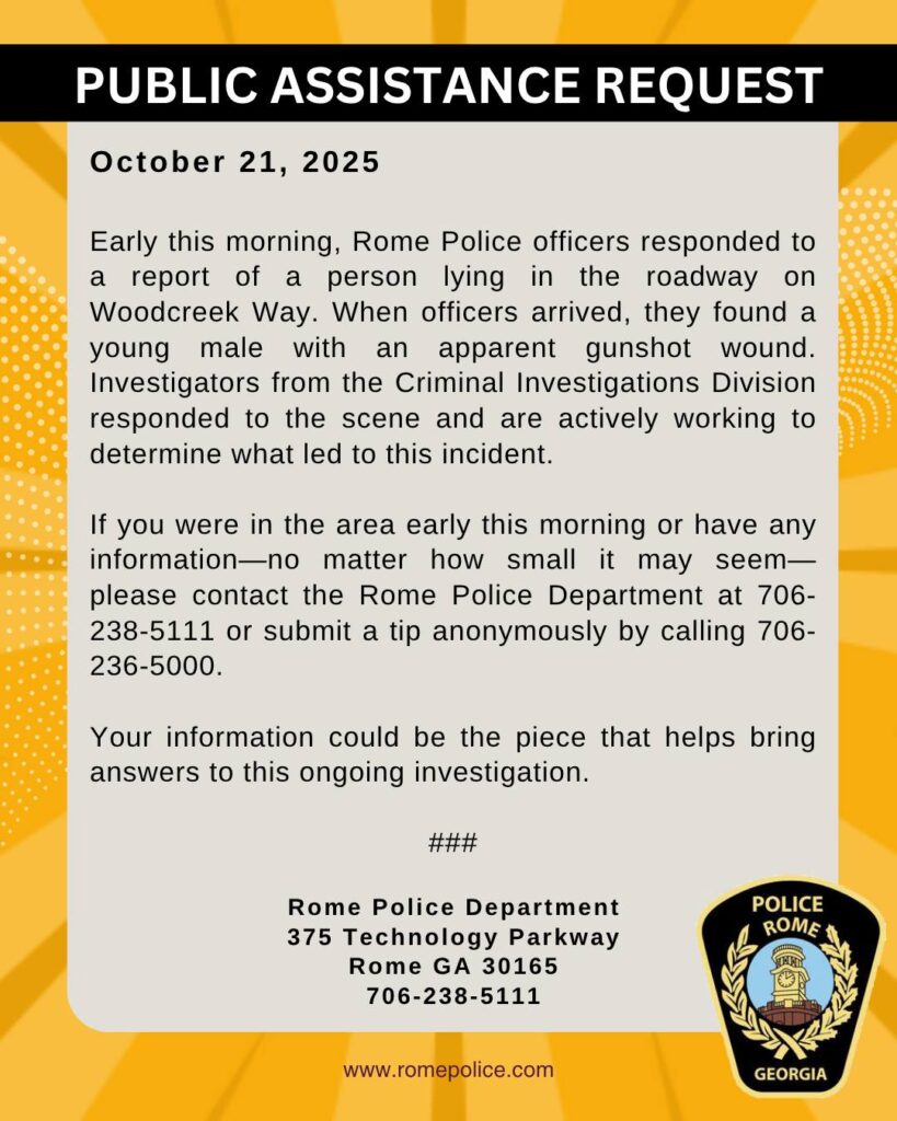 Rome Police Investigating Early Morning Homicide