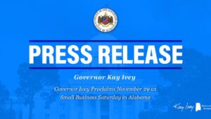 Governor Ivey Proclaims November 29 as Small Business Saturday in Alabama