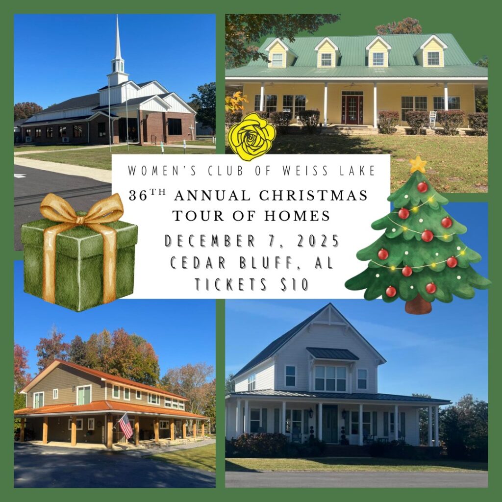 Women’s Club of Weiss Lake Announces 36th Annual Christmas Tour of Homes
