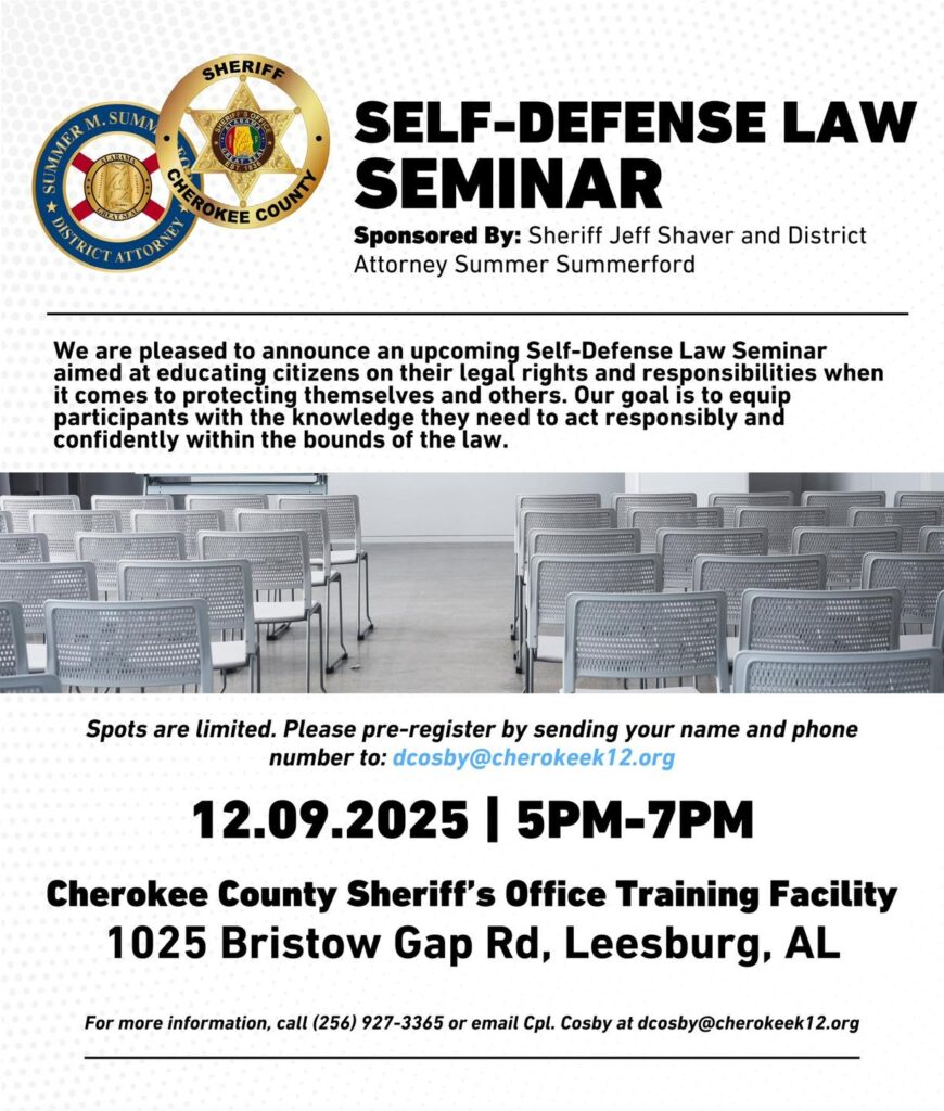 Sheriff’s Office to Host Public Self-Defense and Firearms Safety Events