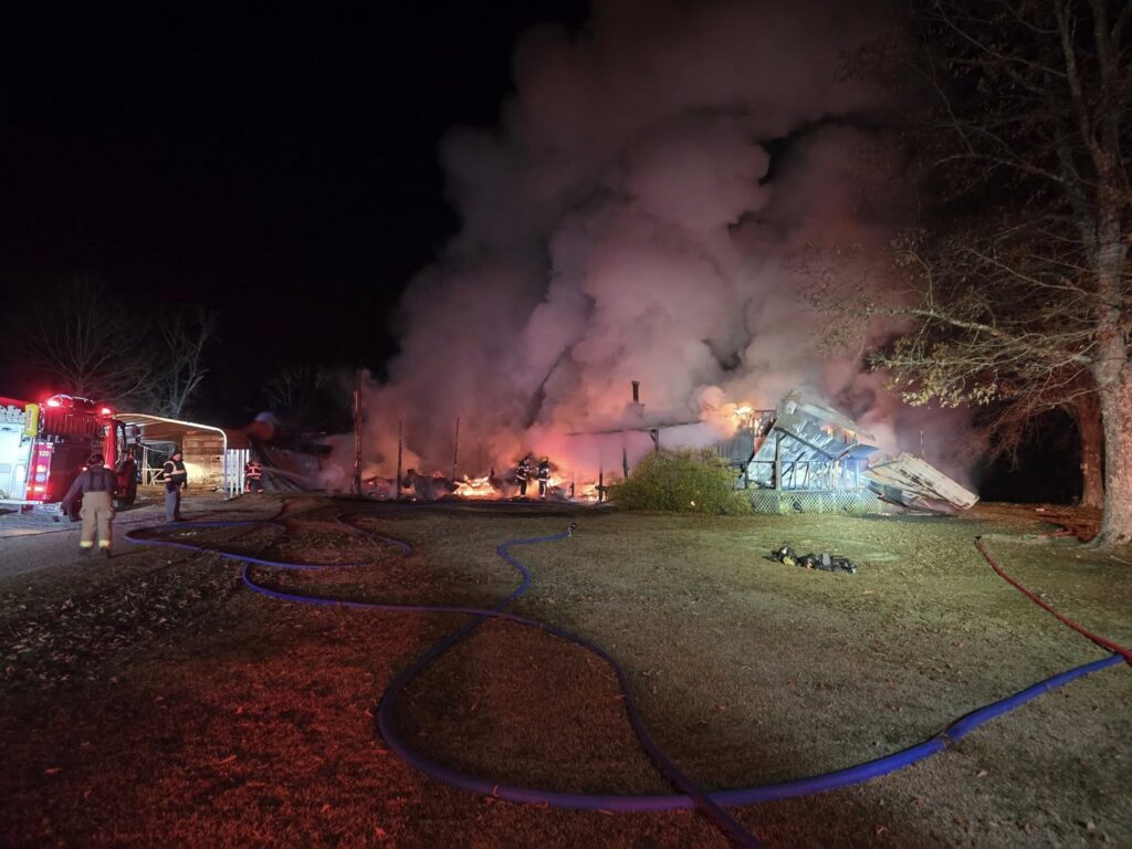 Early-Morning Structure Fire Destroys Home in Ballplay Bend