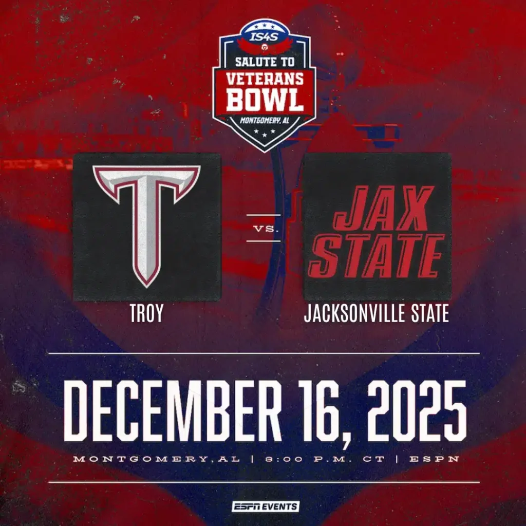 Ol’ School Bell Rings Again: Jacksonville State and Troy Renew Historic Rivalry in Salute to Veterans Bowl