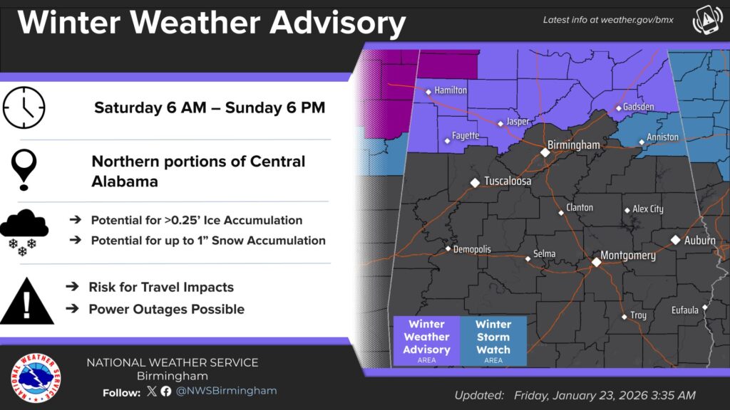 National Weather Service Issues Updated Forecast, Expands Winter and Severe Weather Concerns