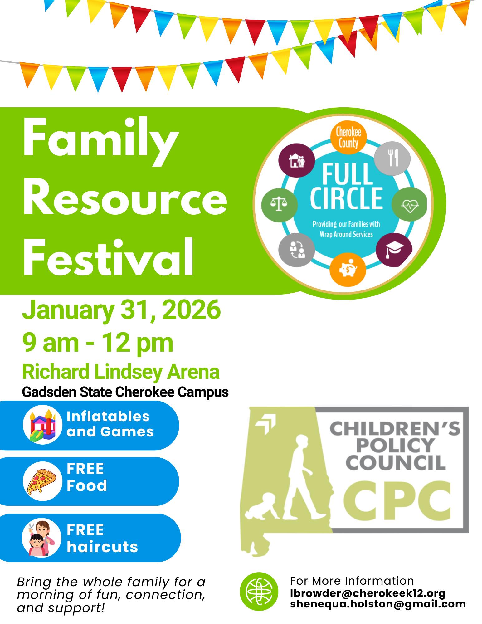 Family Resource Festival Set for January 31 in Cherokee County - WEIS ...