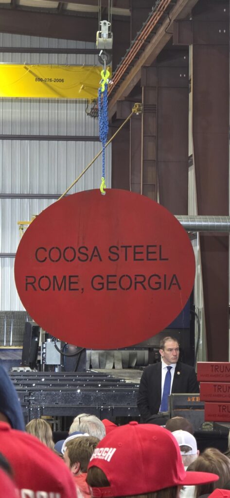 Trump Delivers Economic Speech at Rome’s Coosa Steel Endorses Clay Fuller in GA-14 Race Amid Heightened Political Stakes