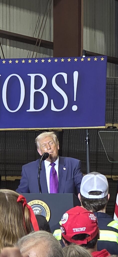 Trump Delivers Economic Speech at Rome’s Coosa Steel Endorses Clay Fuller in GA-14 Race Amid Heightened Political Stakes