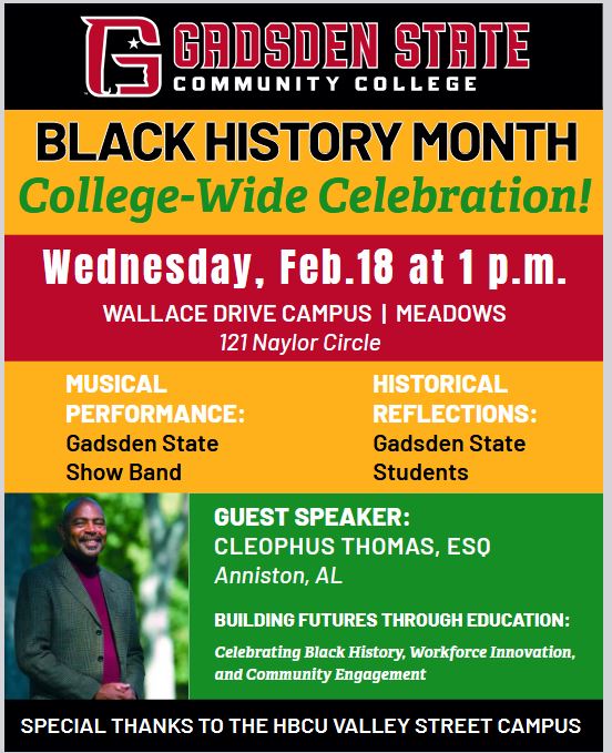 Gadsden State to Host College-Wide Black History Month Celebration