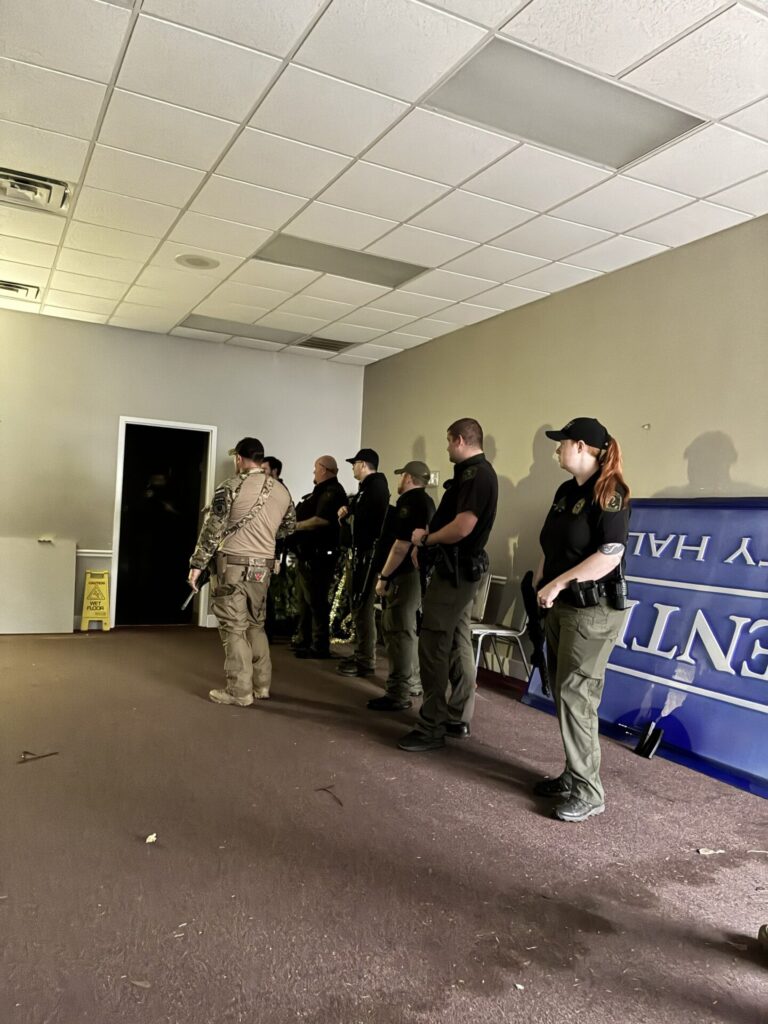 Centre Police Conduct Firearms, Building-Clearing Training at Former City Hall