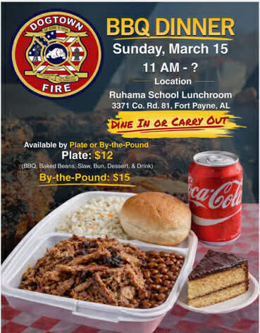 Dogtown Fire Department to Host March 15 BBQ Fundraiser at Ruhama School