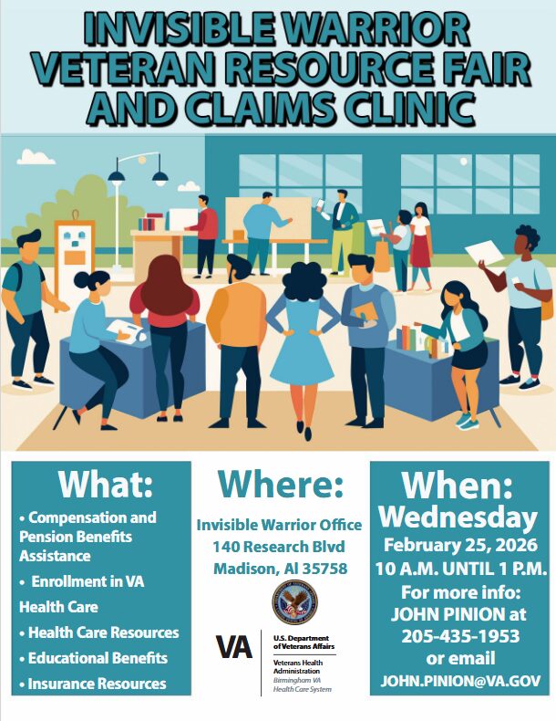 Invisible Warrior Veteran Resource Fair & Claims Clinic Set for Feb. 25 in Madison
