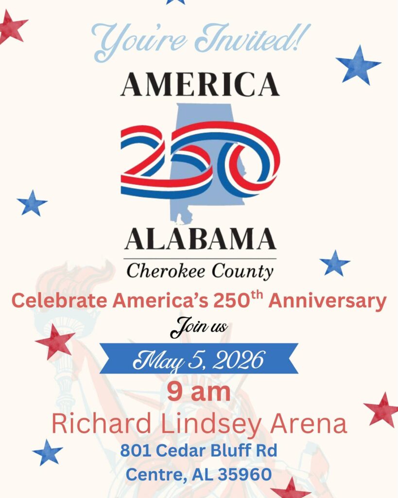 Cherokee County to Host America’s 250th Anniversary Celebration May 5