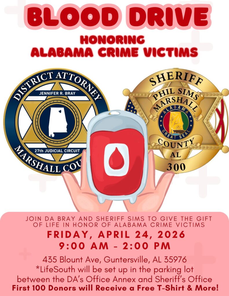 Marshall County to Host Blood Drive in Honor of Crime Victims Week
