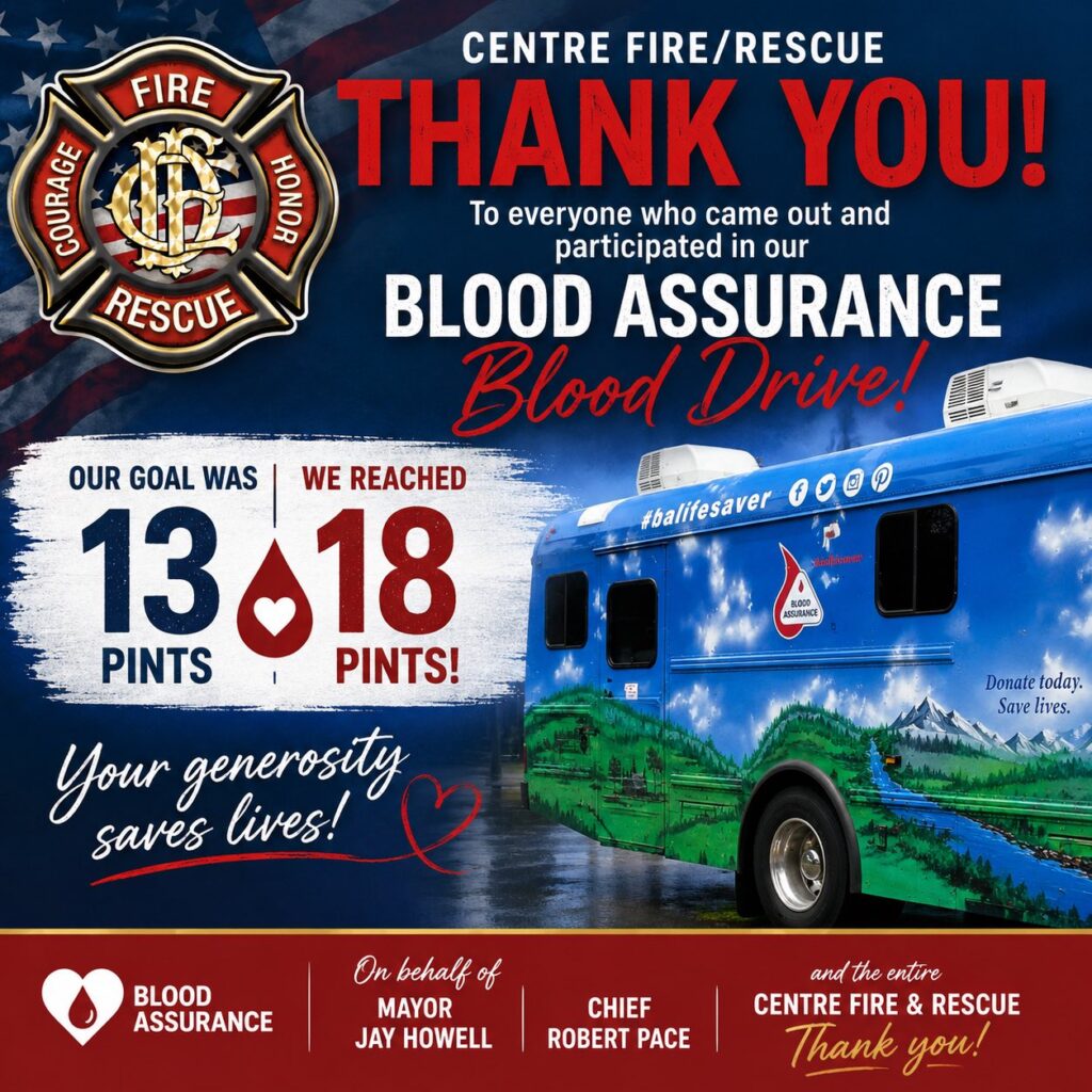 Memorial Day Blood Drive in Centre Exceeds Goals, Leaders Hope to Expand Future Efforts