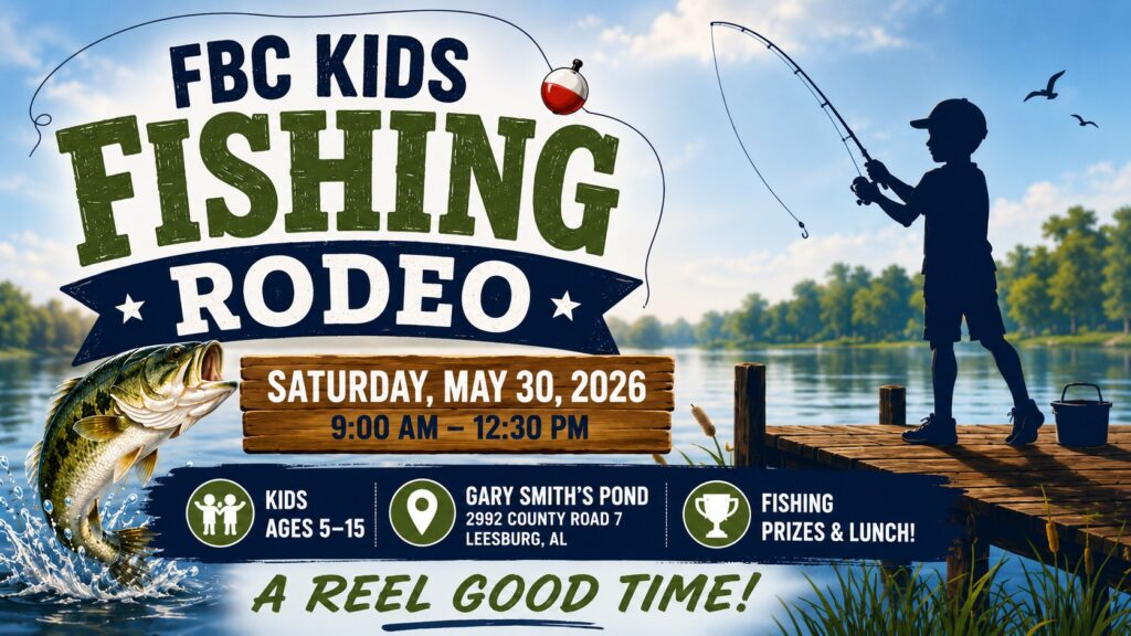 First Baptist Church of Centre Kids Fishing Rodeo Set for May 30 in Leesburg