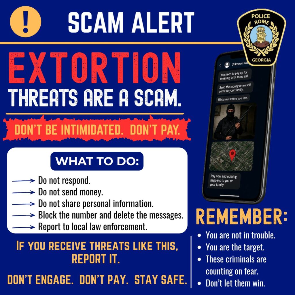 Rome Police Warn Residents About Scam Using Threats and Intimidation
