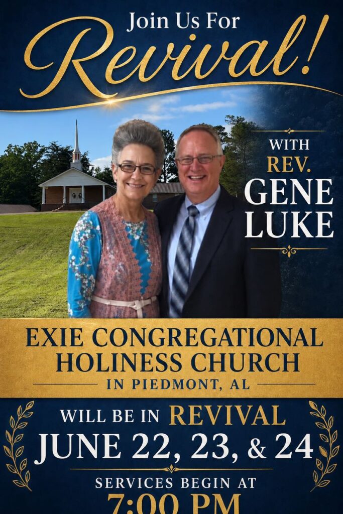 Exie Congregational Holiness Church to Host Three-Night Revival in Piedmont