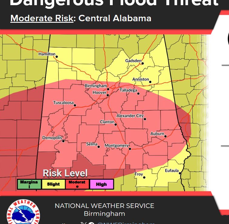 National Weather Service Warns of Heavy Rain, Flooding Concerns Through Weekend