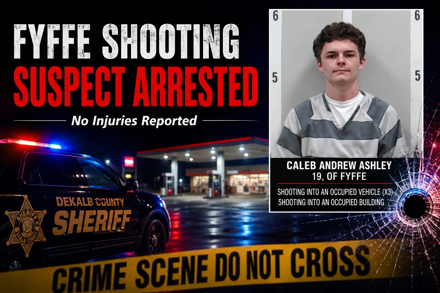 Fyffe Man Arrested Following Weekend Shooting Incident; No Injuries Reported