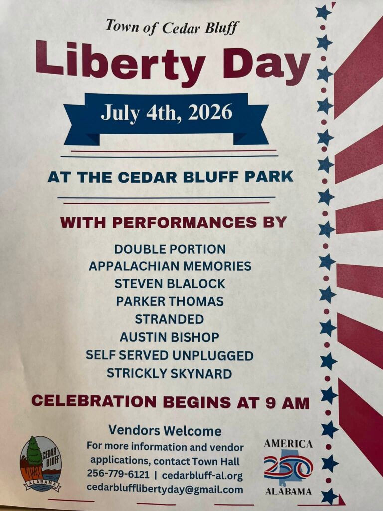 Cedar Bluff Invites Community to Celebrate America's 250th Birthday During Liberty Day Celebration July 4