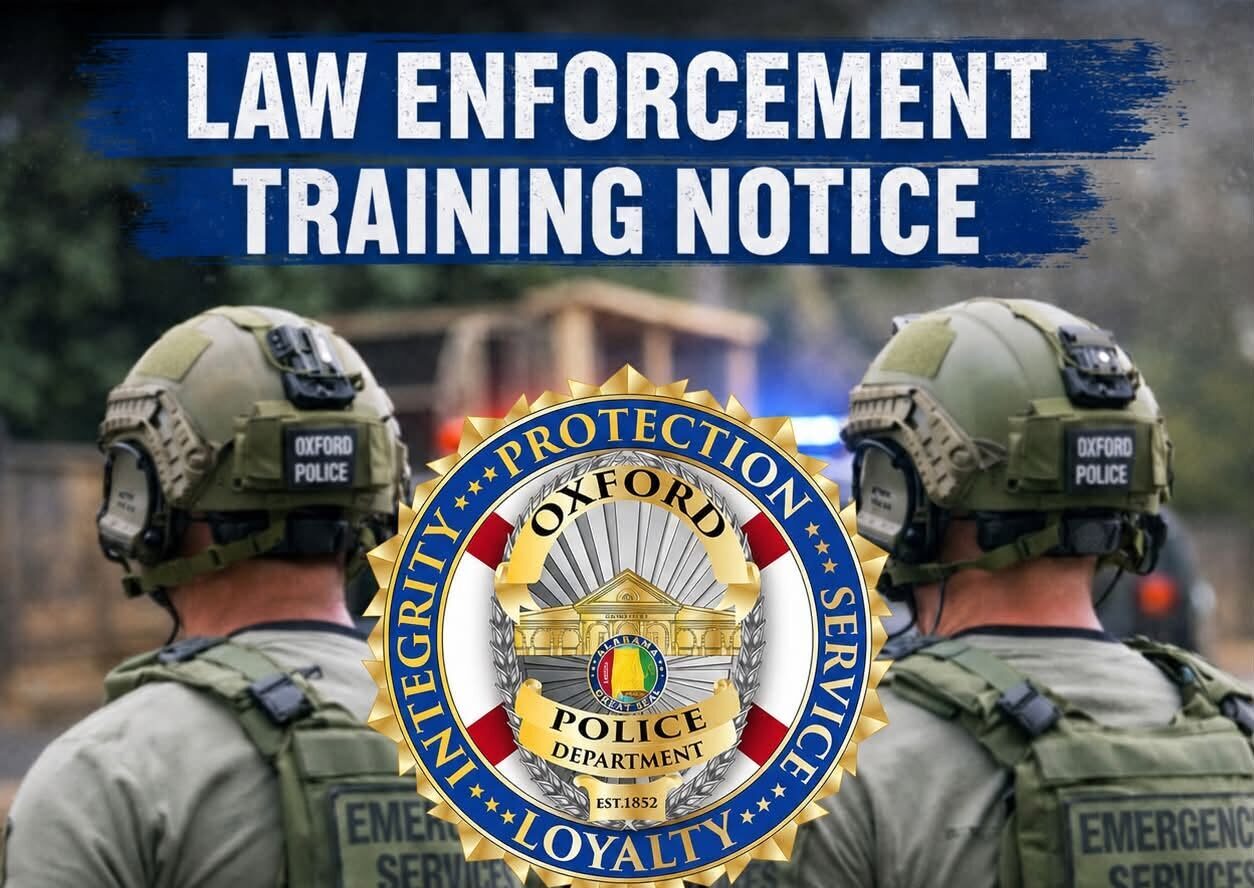 Oxford Police Department Announces Training Exercise Scheduled for June 10