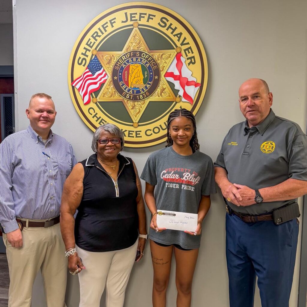 Cherokee County Sheriff's Foundation Awards First Scholarship to Cedar Bluff Graduate