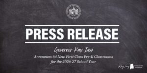 Governor Ivey Announces 64 New First Class Pre-K Classrooms for the 2026-27 School Year
