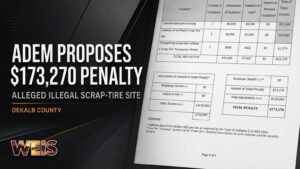 DeKalb County scrap-tire penalty of $173,270 proposed by ADEM