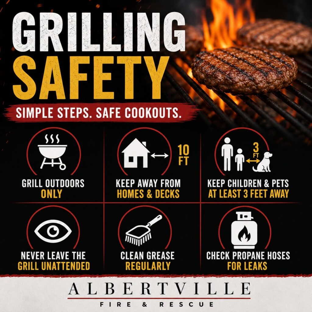 Albertville Fire & Rescue Shares Grilling Safety Tips for Summer Cookouts