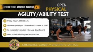 Cherokee County Sheriff’s Office to Hold Open Physical Fitness Test