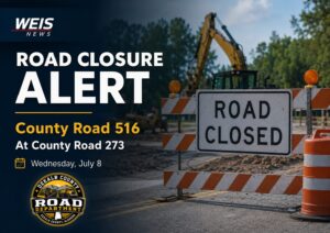 County Road 516 Closure Planned Wednesday in DeKalb County