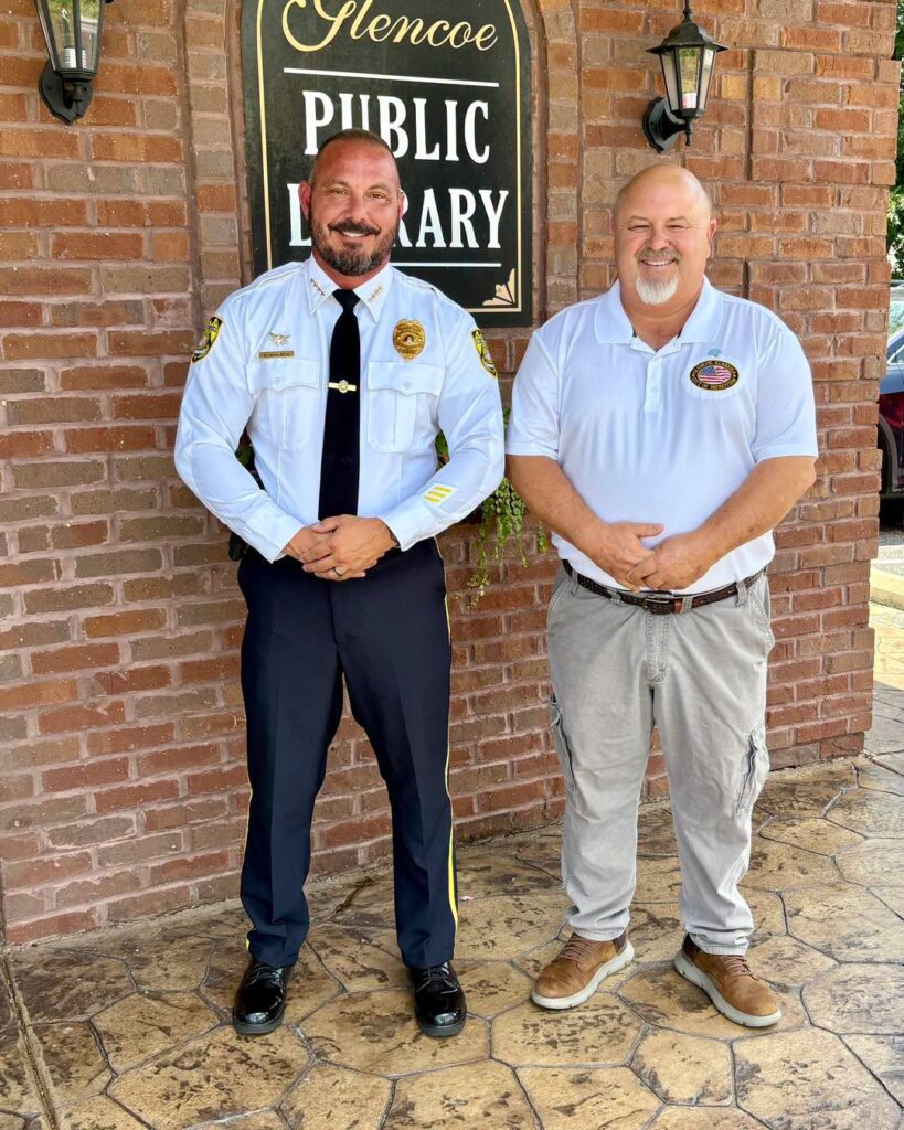 Glencoe Police Chief Kennon McKinzie and Glencoe Mayor Chris Hare