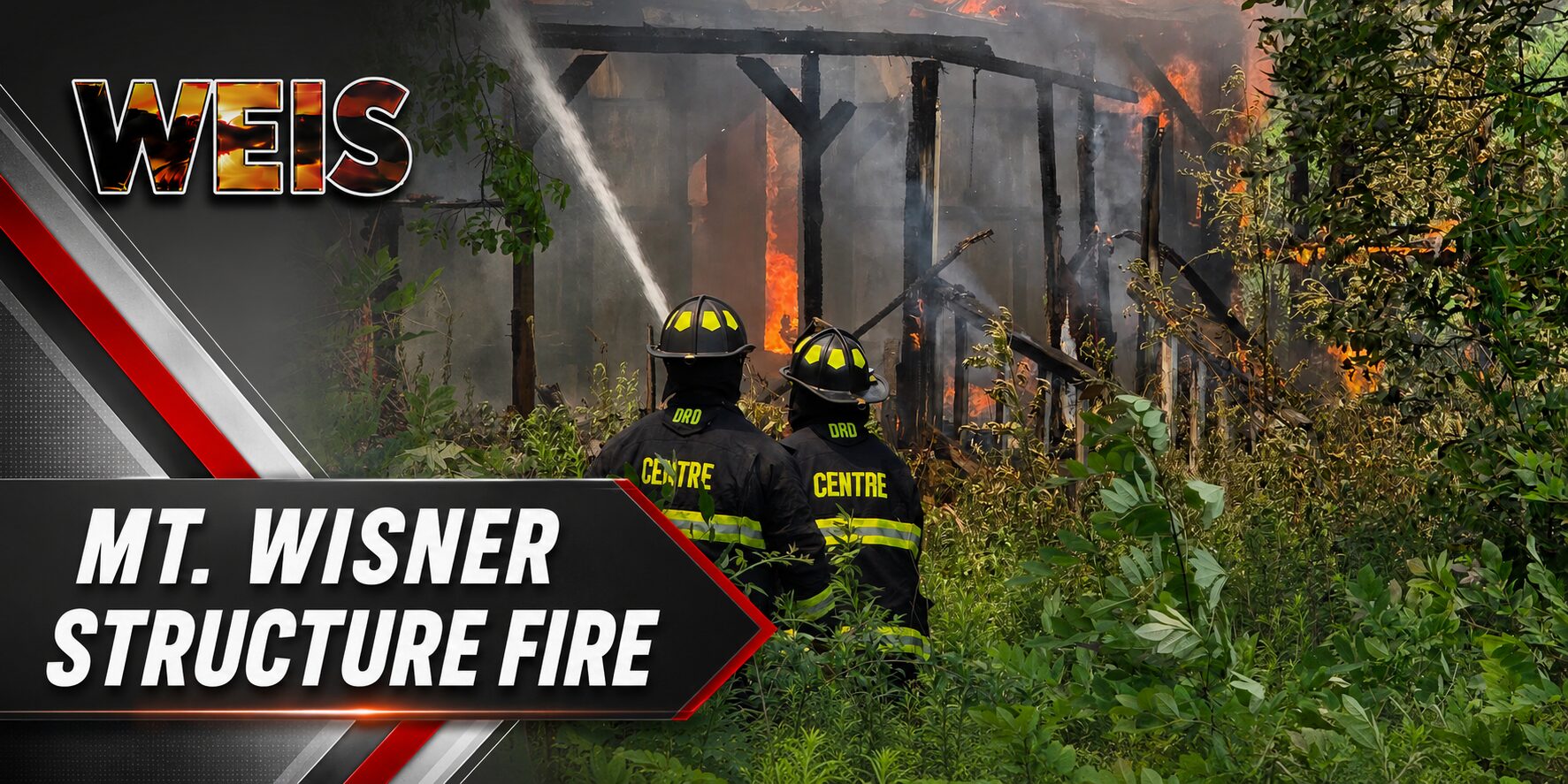 Centre firefighters battle the Mt. Wisner structure fire at an abandoned home along County Road 32 in Cherokee County.