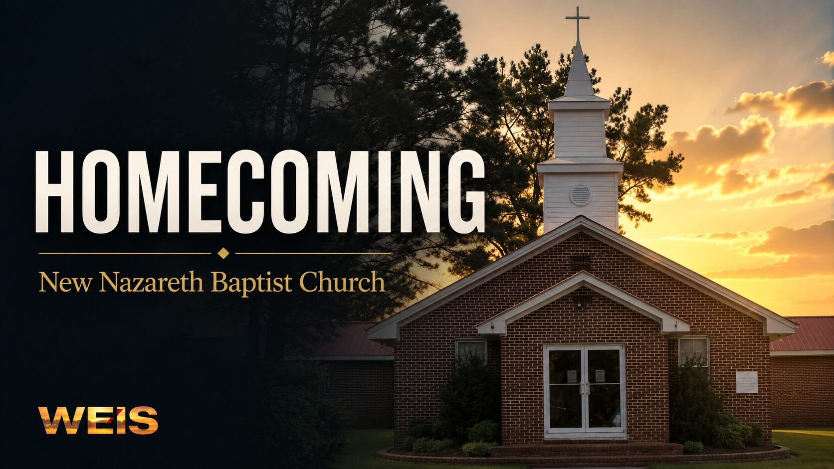 New Nazareth Baptist Church homecoming announcement in Centre.