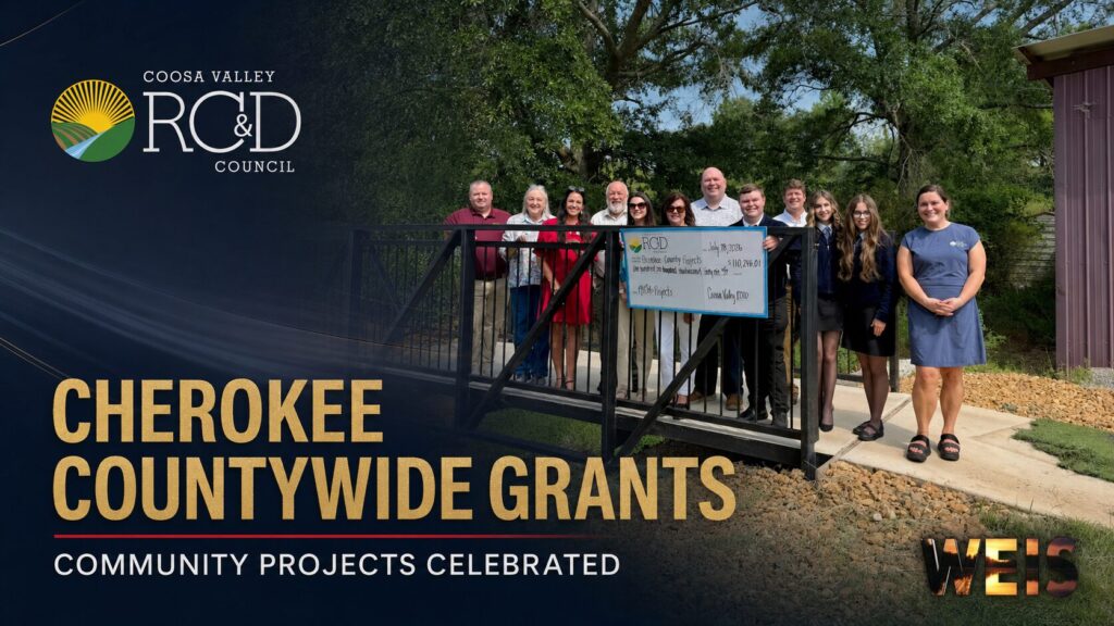 Cherokee Countywide grants celebration with Sen. Andrew Jones, Coosa Valley RC&D representatives, and recipients at Spring Garden High School