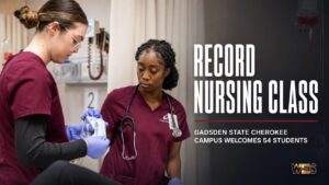 Gadsden State Cherokee nursing students receive clinical training as the campus welcomes a record class of 54 students.