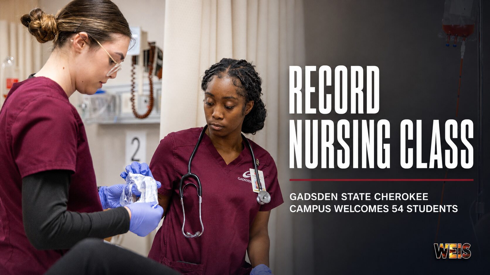 Gadsden State Cherokee nursing students receive clinical training as the campus welcomes a record class of 54 students.