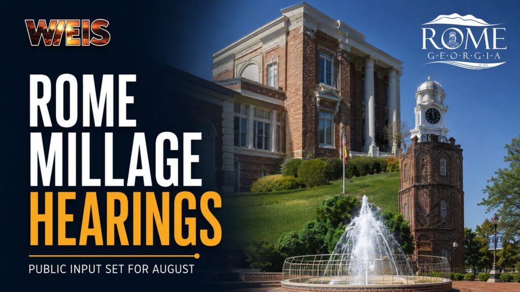 Rome 2026 millage rate hearings scheduled for August
