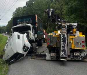Highway 35 closure following a box truck accident in Gaylesville