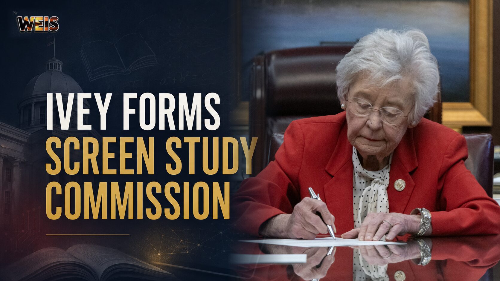 Governor Kay Ivey signs Executive Order 745 establishing the Alabama screen-based instruction commission