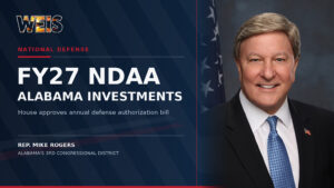 Alabama defense investments in FY27 NDAA announced by Rep. Mike Rogers