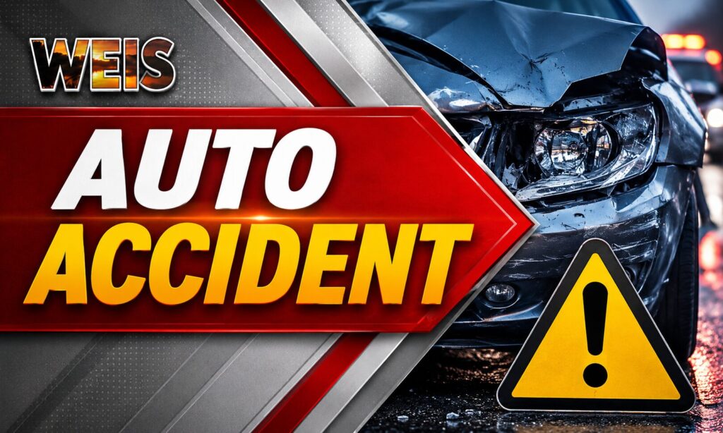 Emergency crews responding to a single vehicle accident on West Main Street in Centre.