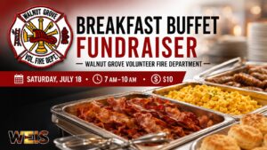 Walnut Grove Volunteer Fire Department breakfast buffet fundraiser scheduled for July 18.