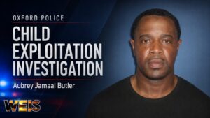 Aubrey Jamaal Butler following an Oxford Police child exploitation investigation